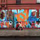 A wall is painted with the word “Brownsville” in that section of Brooklyn in New York City June 2, 2015.
Spencer Platt